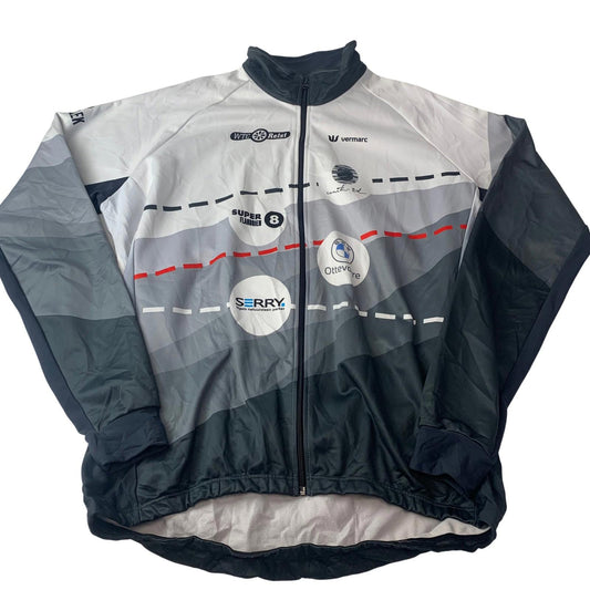 Vermarc Cycling Jacket Windproof Sports Blue Mens 6XL