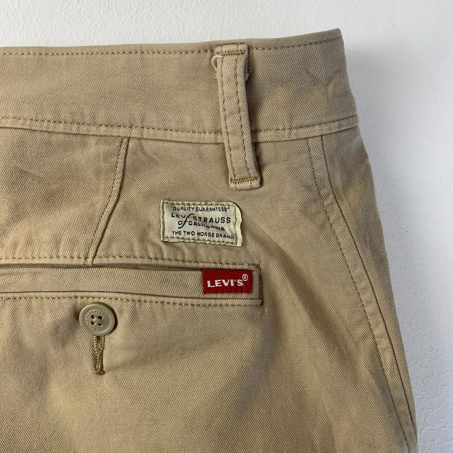 Levi's XX Chino Standard Taper Casual Trousers Beige Mens W31 L30