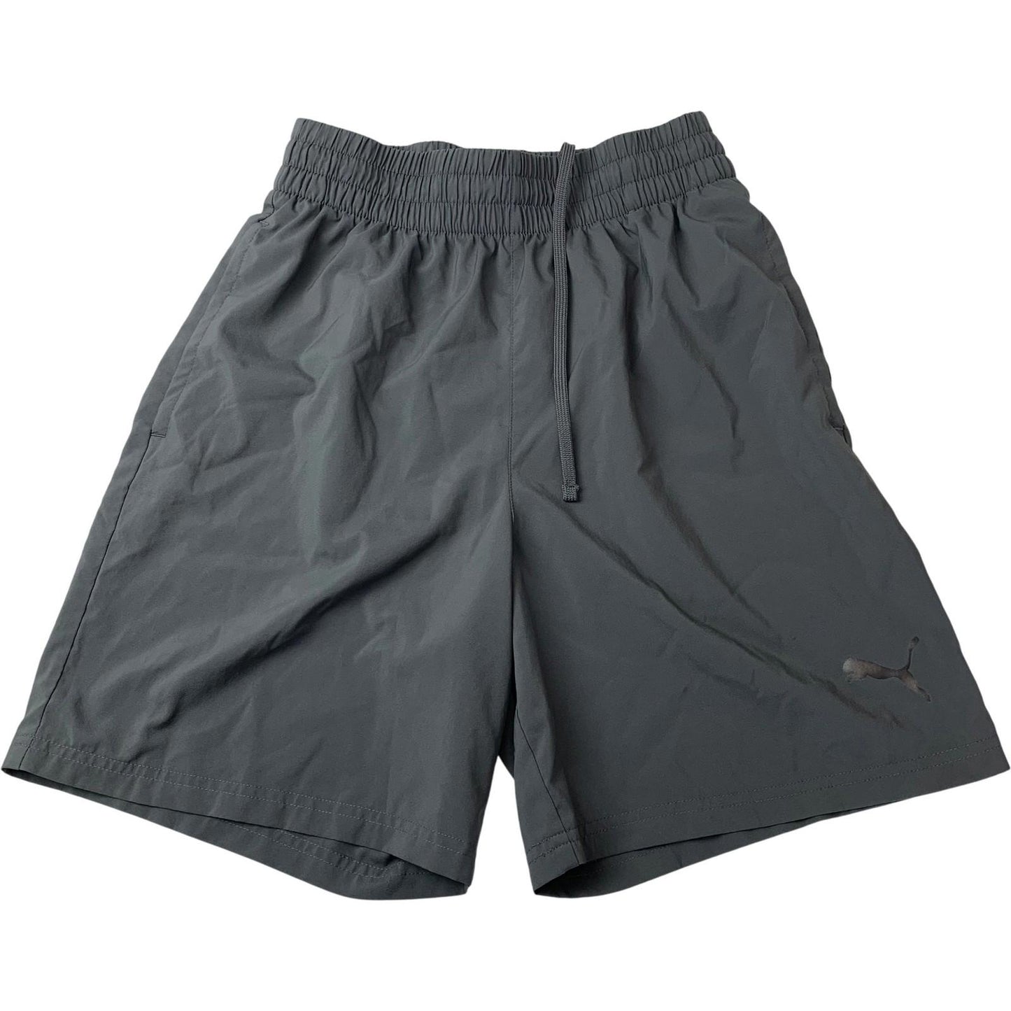 PUMA Shorts Casual Drawstring Grey Logo Men's Small S