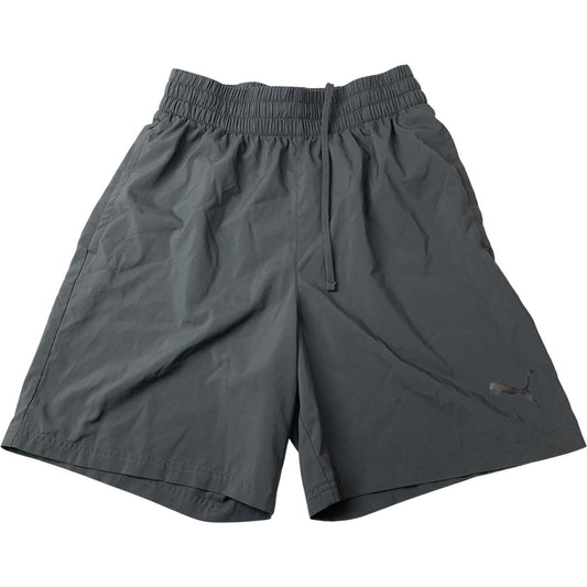 PUMA Shorts Casual Drawstring Grey Logo Men's Small S