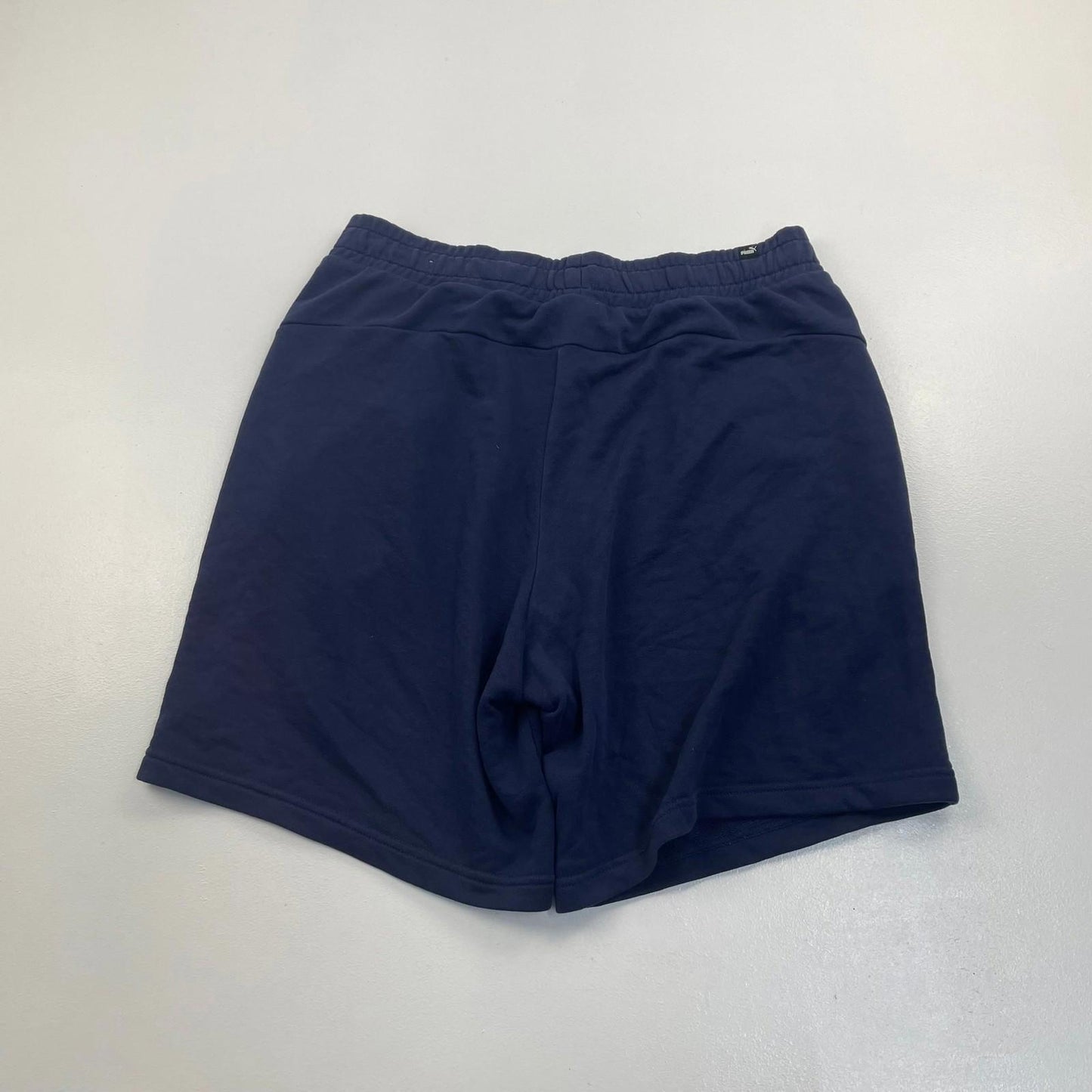 Puma Men's Athletic Shorts Elastic Waist Logo Blue Large