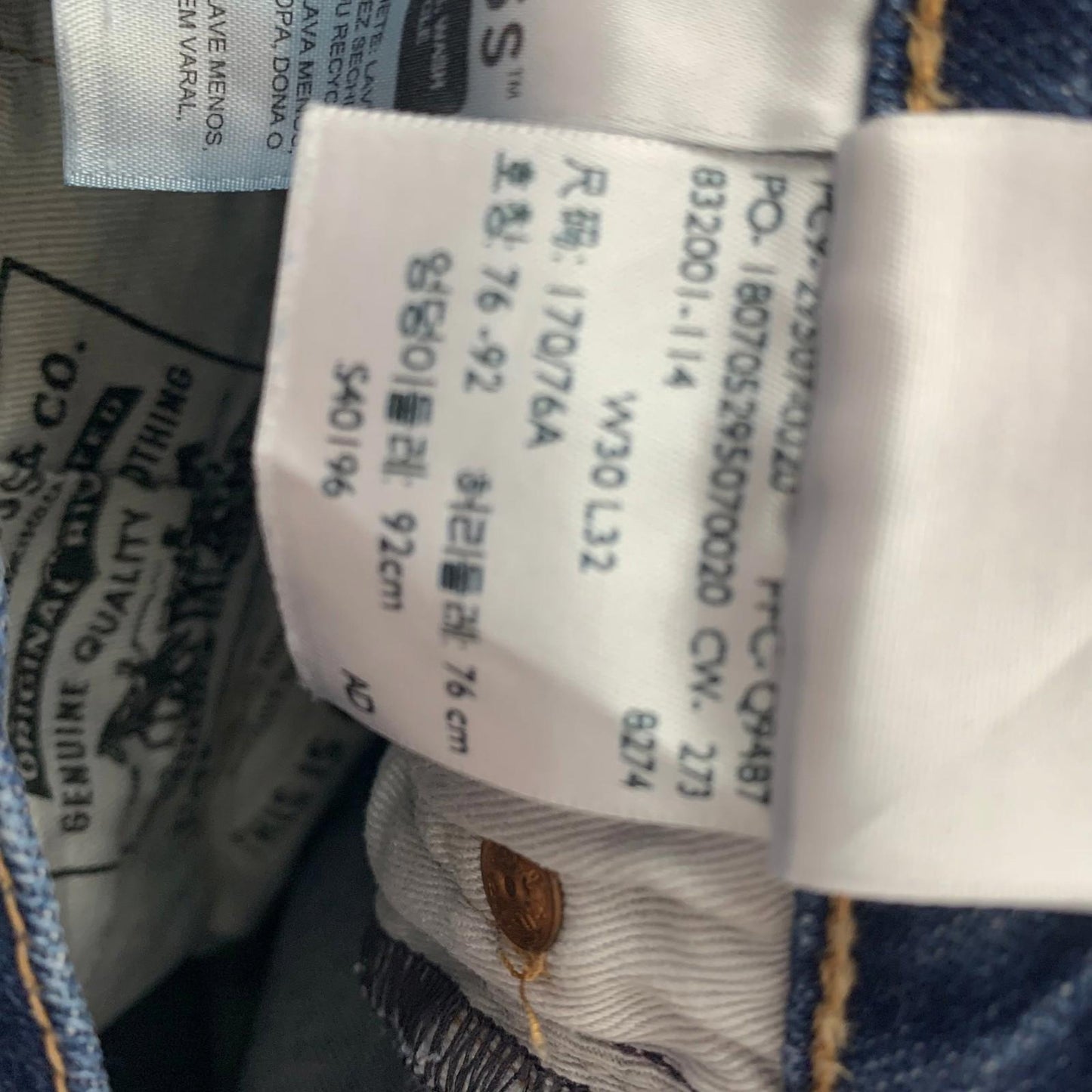 Levi's 502 Tapered Jeans Blue Denim Classic Style Mens W30 L32