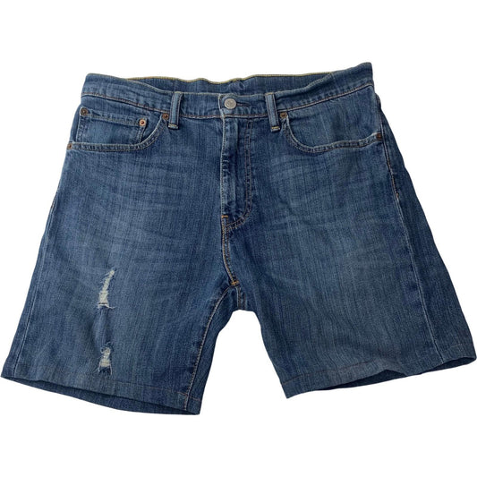 Levi's Denim Shorts Distressed Casual Blue Mens W32