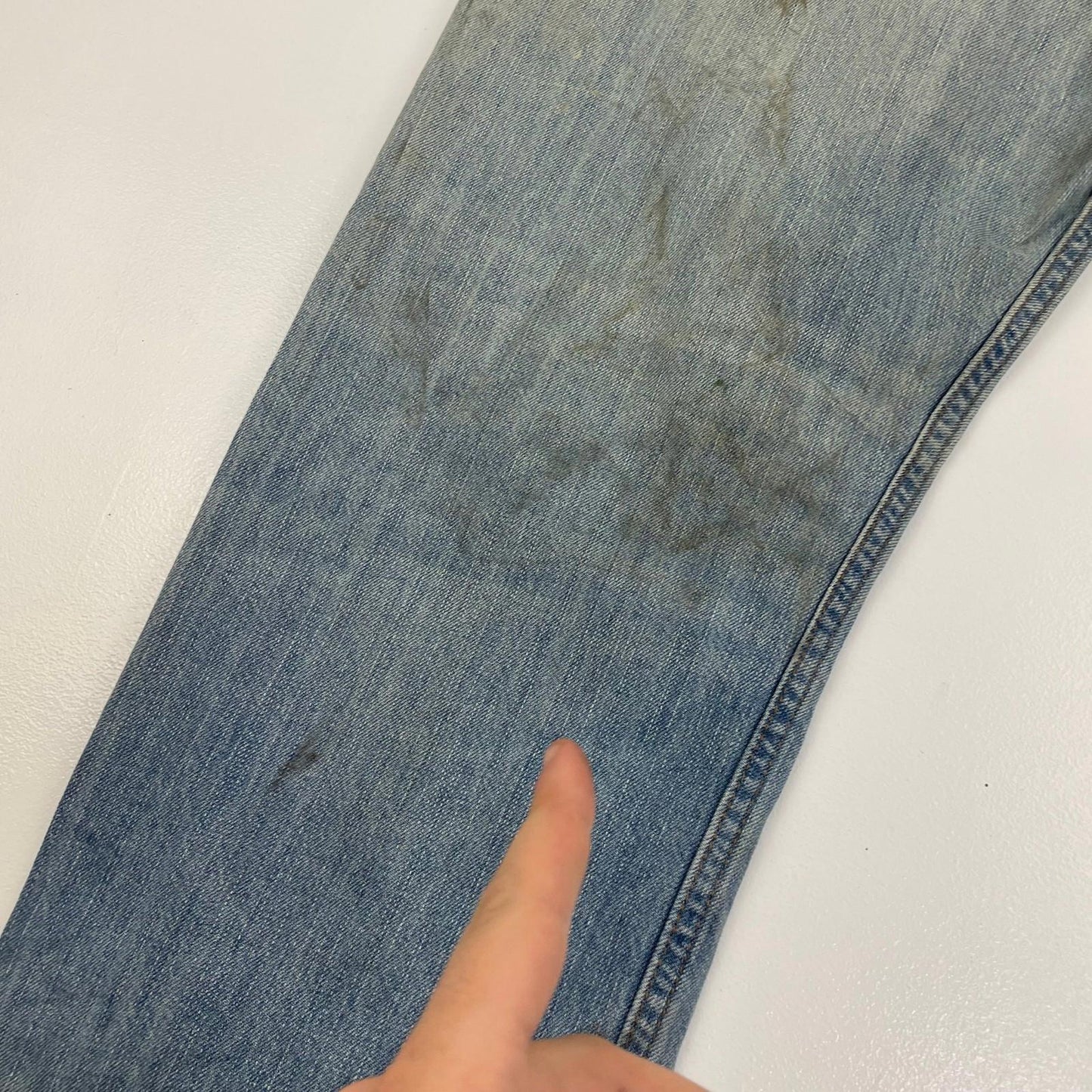 Levi's 504 Straight Leg Denim Light Wash Jeans Blue Mens W38 L30