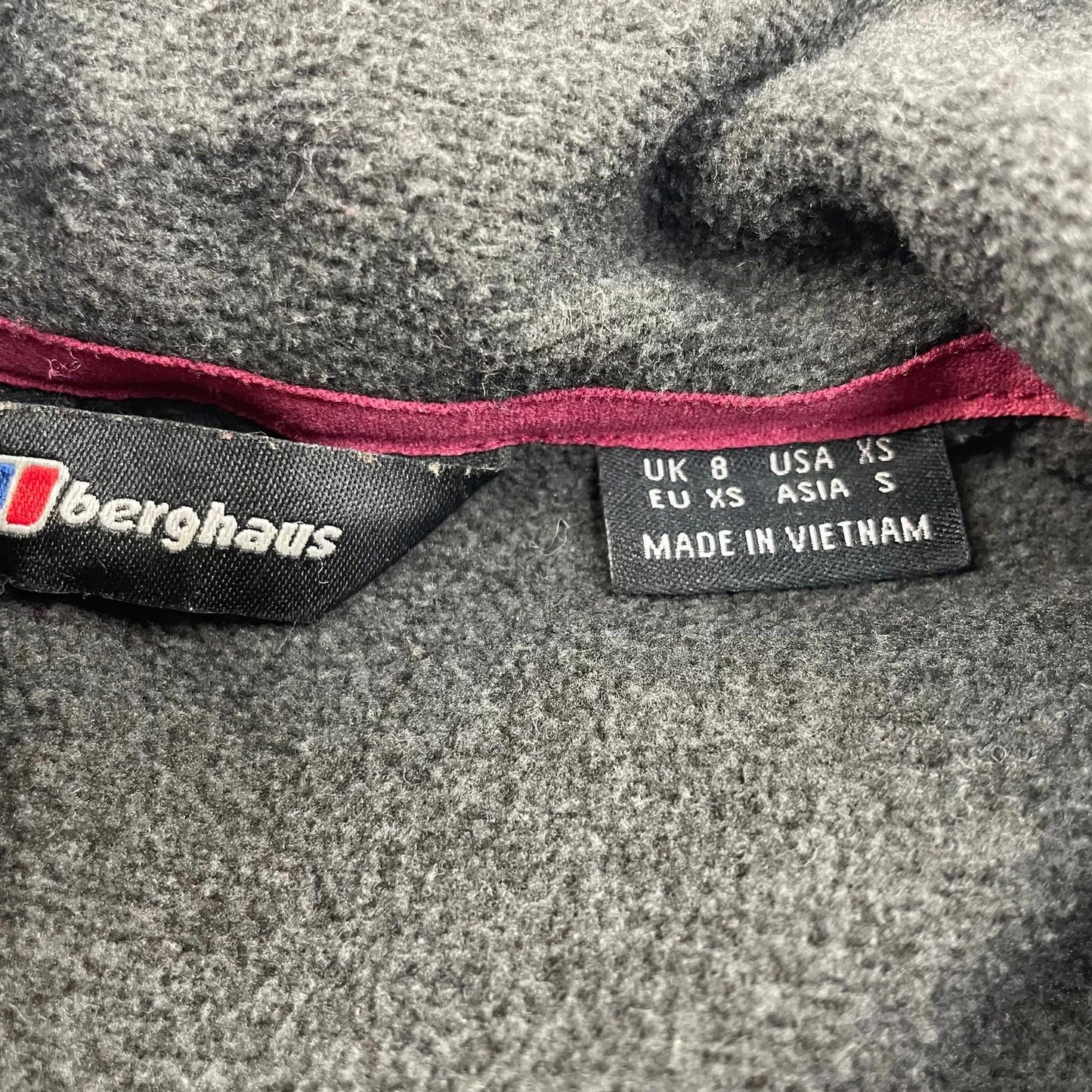 BERGHAUS Jacket Fleece Full Zip Outdoor Walking Grey Womens UK 8