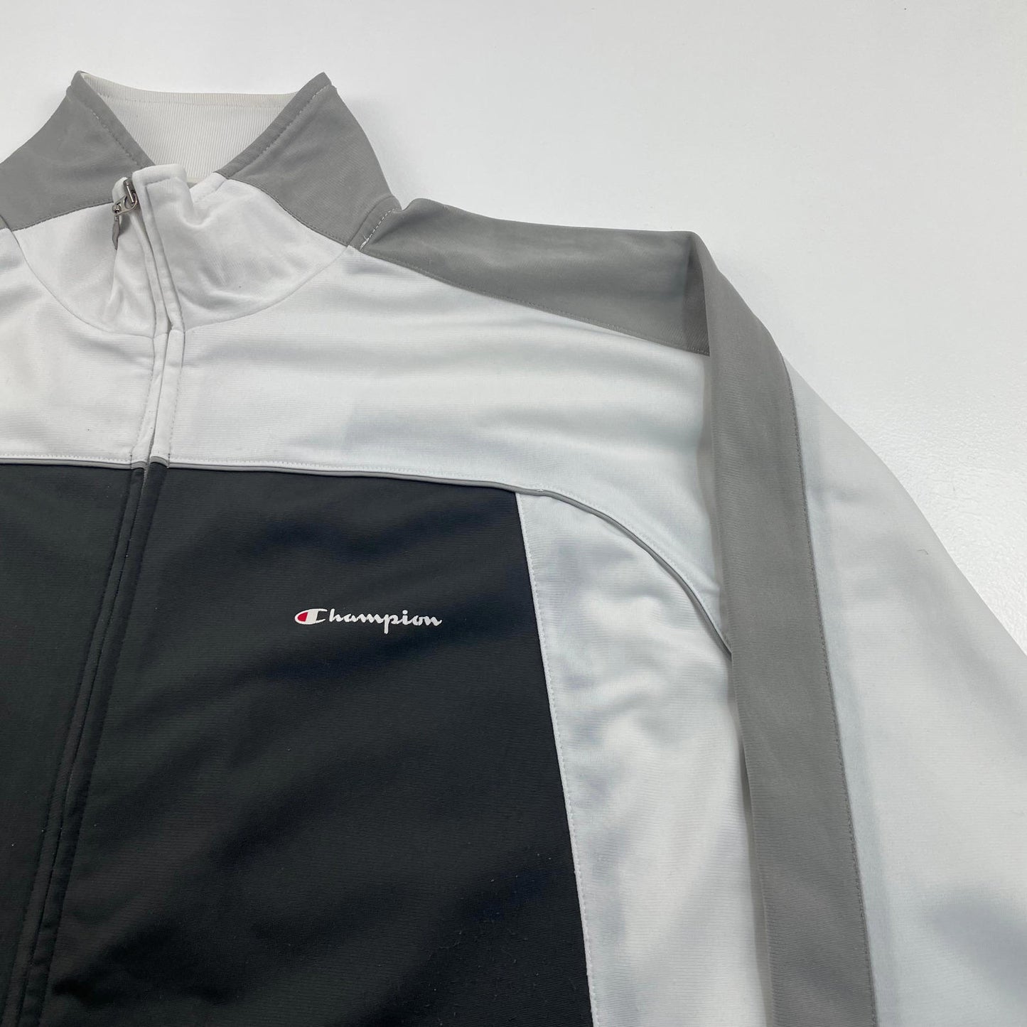 Men’s CHAMPION Grey & White Track Top Jacket , Size 2XL