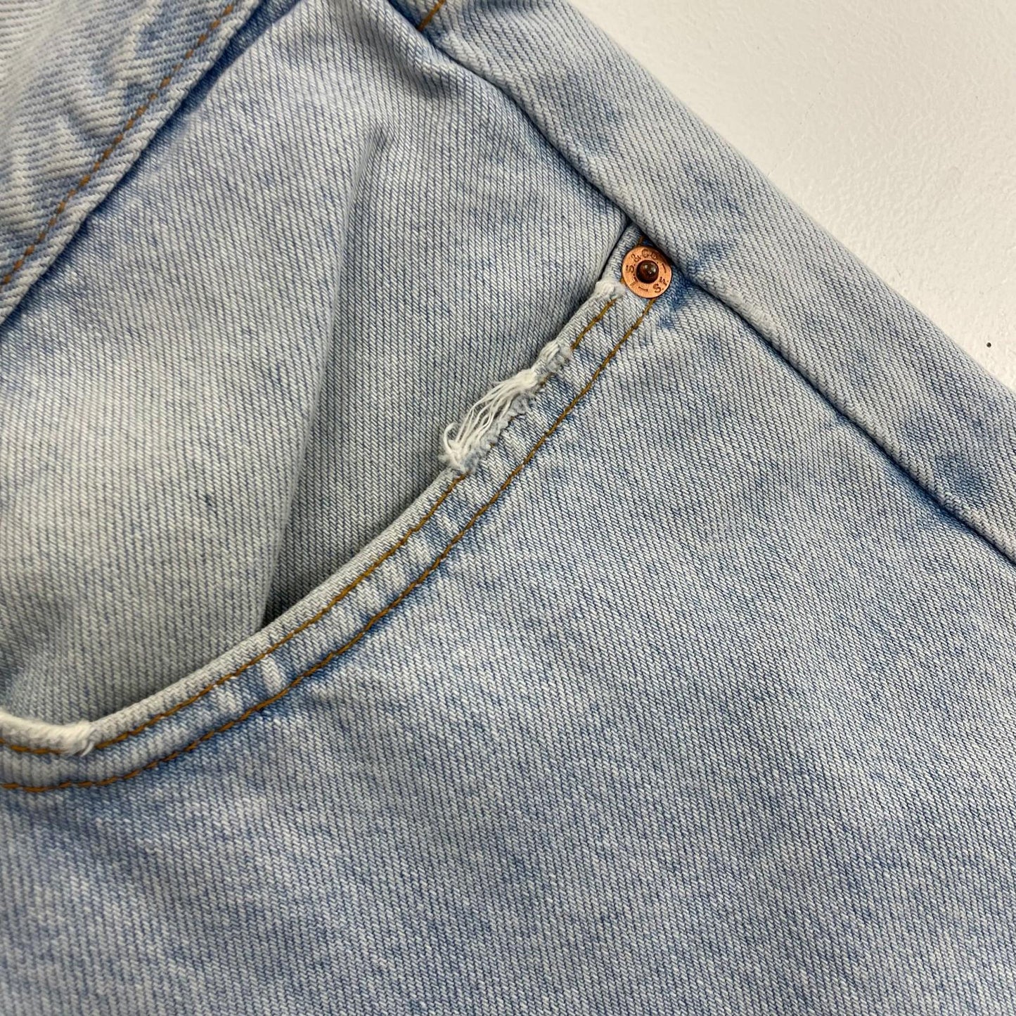 Levi's Original Fit Straight Leg Jeans Light Wash Denim Blue Mens W34 L32