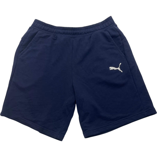 Puma Men's Athletic Shorts Elastic Waist Logo Blue Large