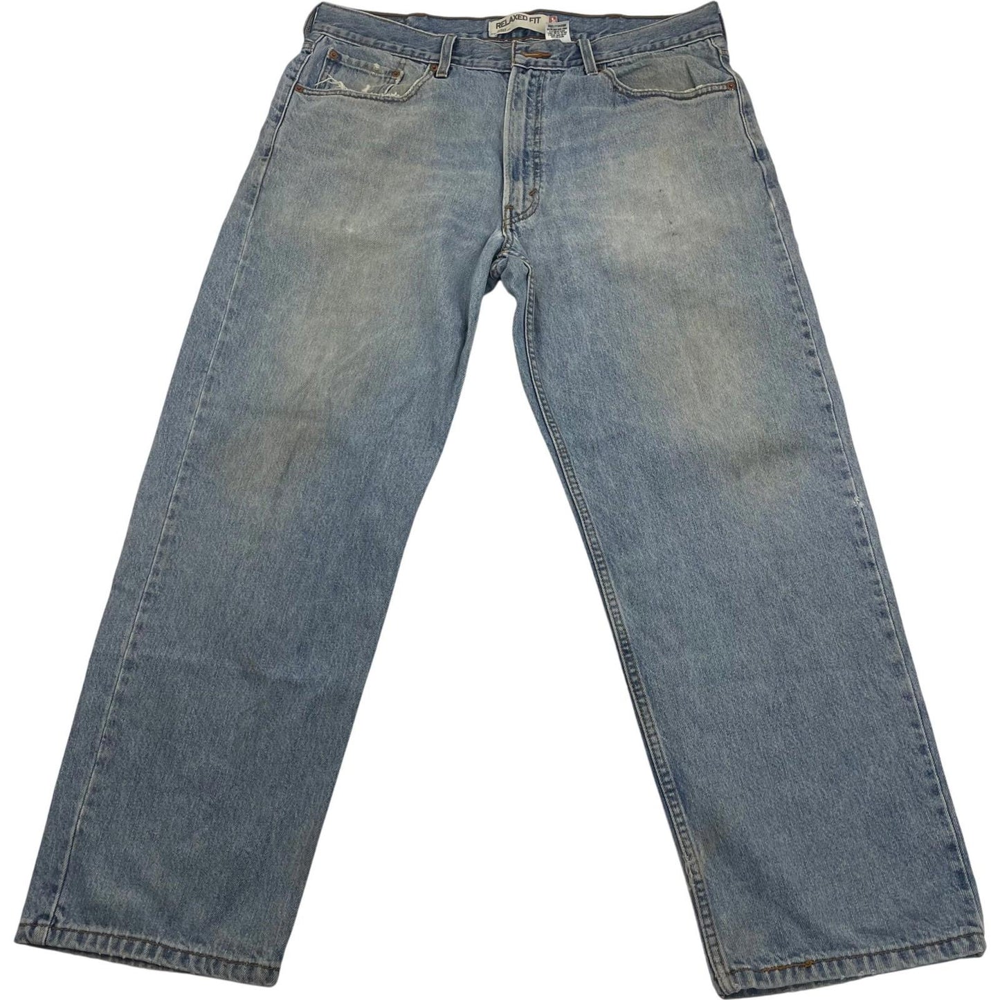 LEVI'S 501 Jeans Relaxed Fit Vintage Light Blue Denim Mens Size 38 X 30