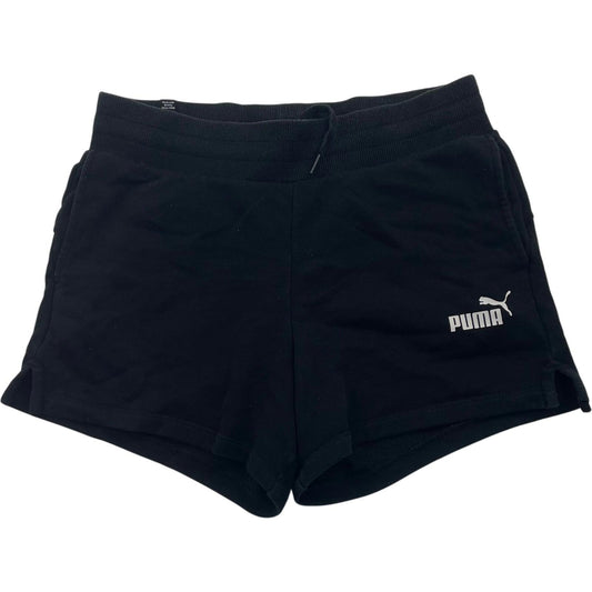 PUMA Women's Athletic Shorts Drawstring Black UK 10