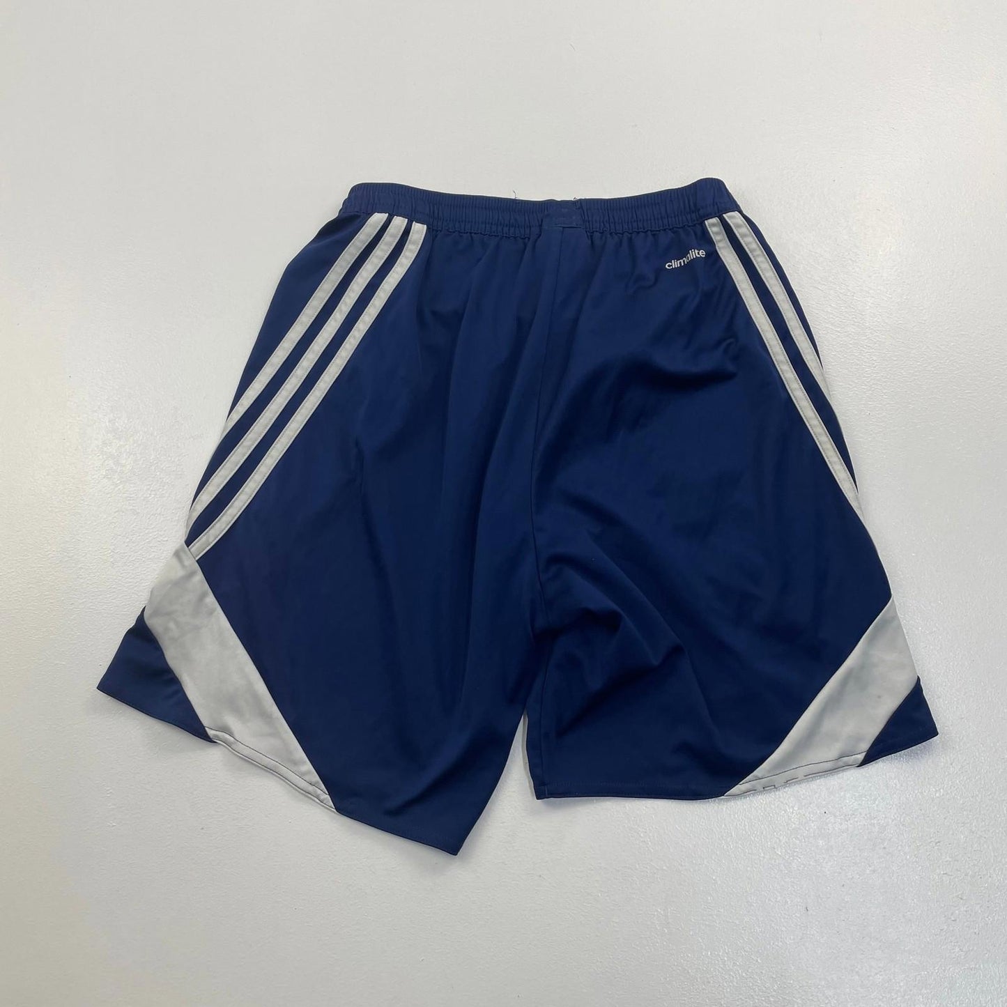 Adidas Climalite Athletic Shorts Blue Moisture Wicking Mens Small