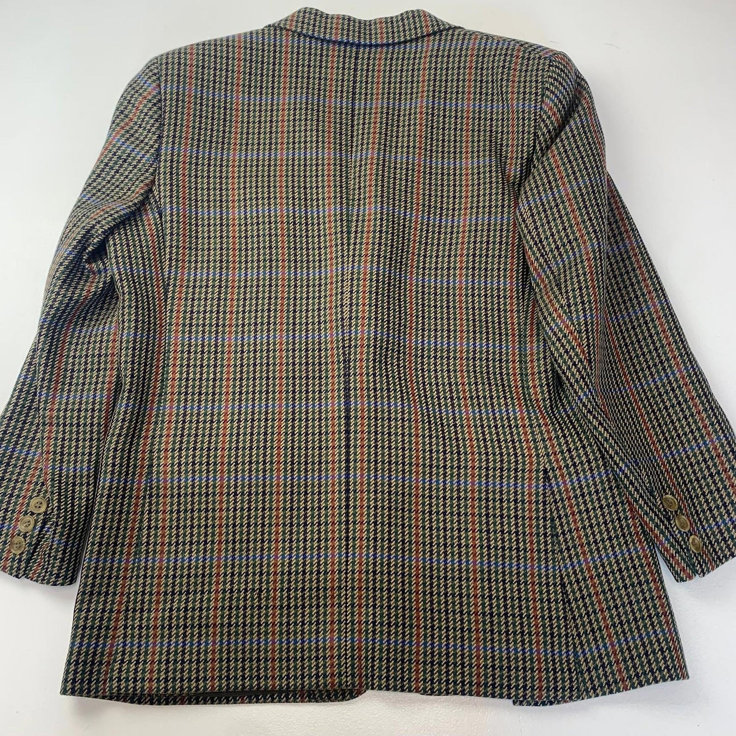 DAKS Signature Blazer Plaid Check Wool Smart Jacket Multicoloured Women UK 16