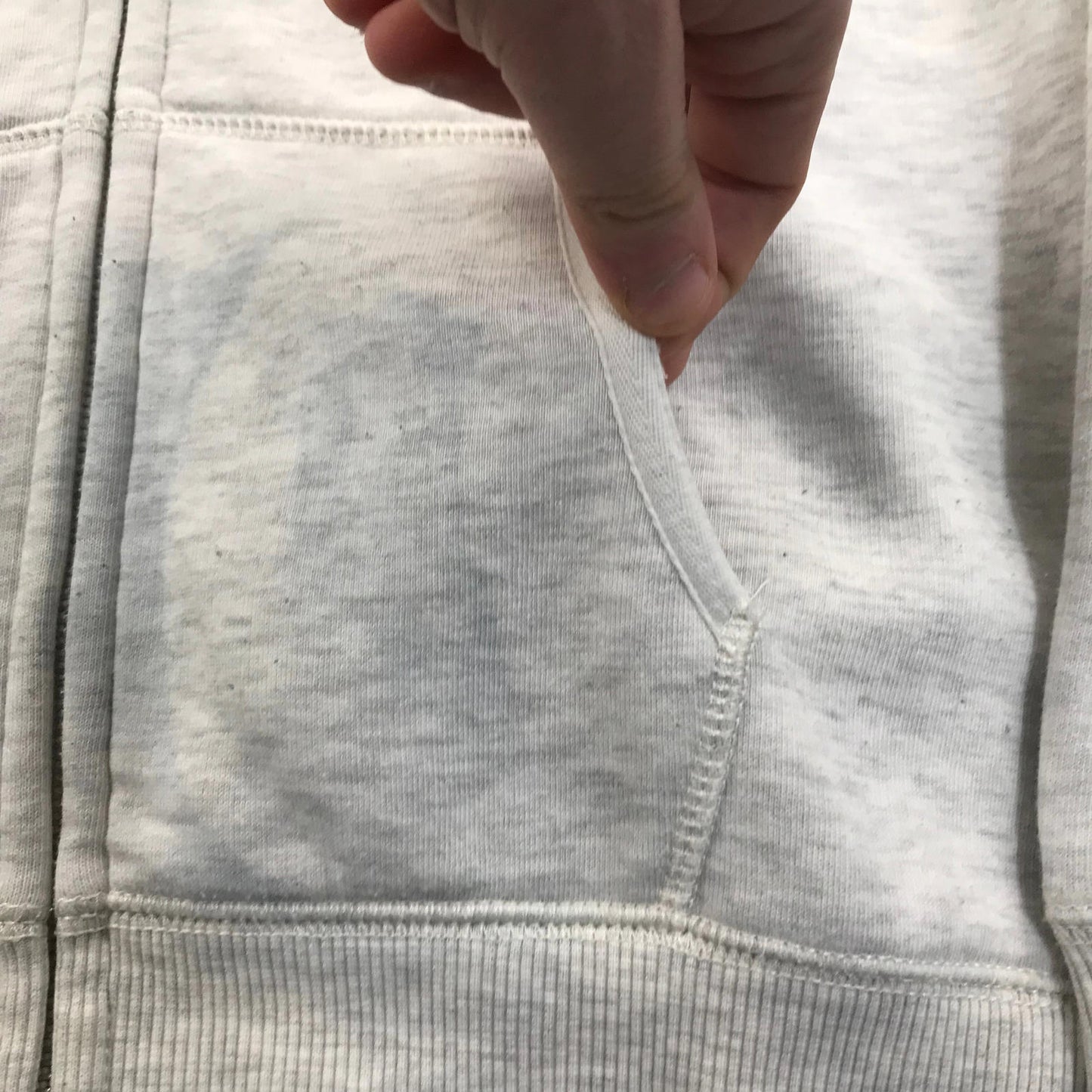 Womens TOMMY HILFIGER Light Grey Full Zip Hoodie , Size M