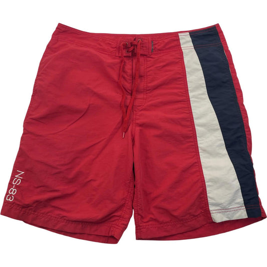 Nautica NS-83 Board Shorts Red White Blue Men's Swimwear Size W36