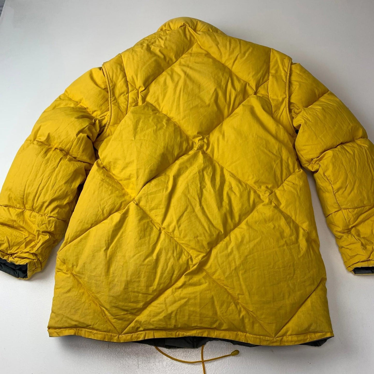 Dolomite Puffer Jacket Reversible Vintage Outdoor Yellow Grey Medium