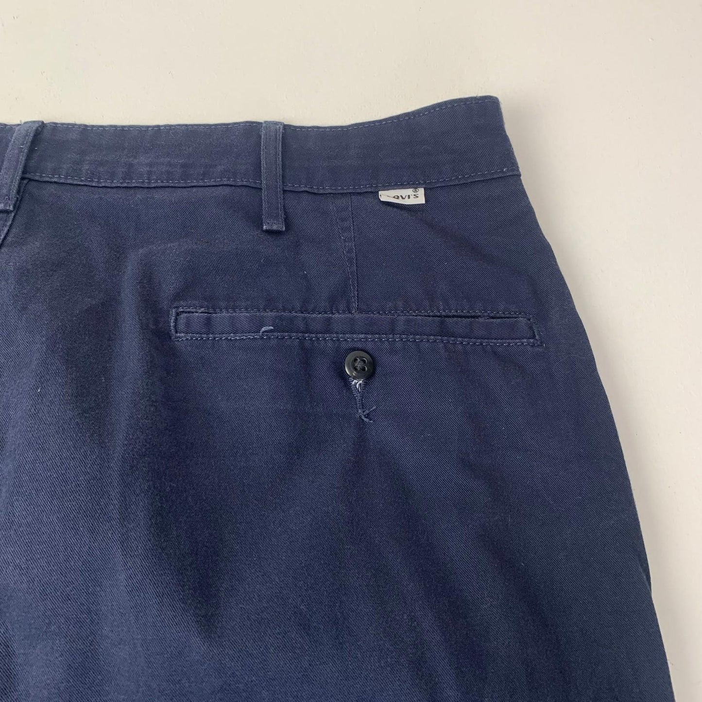 Levi Strauss Chino Trousers Classic Fit Navy Blue Mens W36 L30