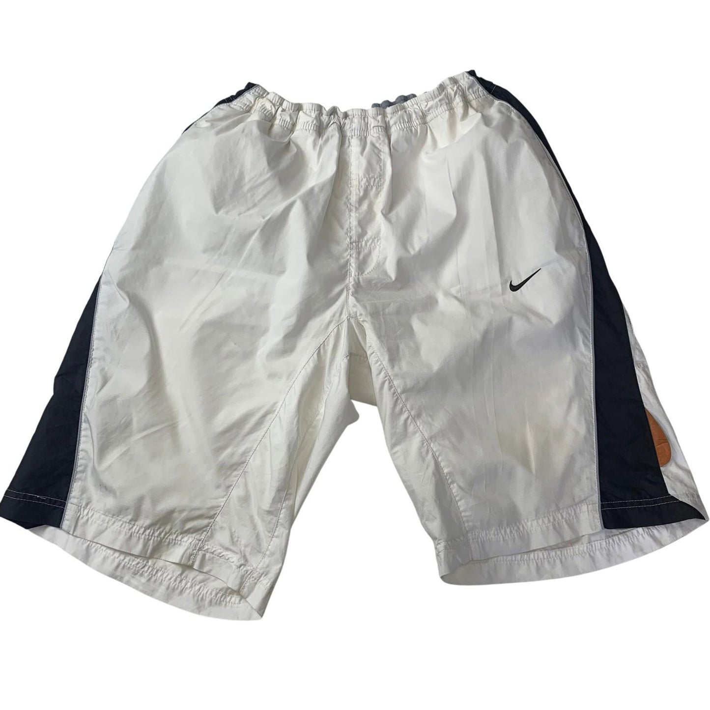 Nike Shox Board Shorts Elastic Waist White Black Mens L