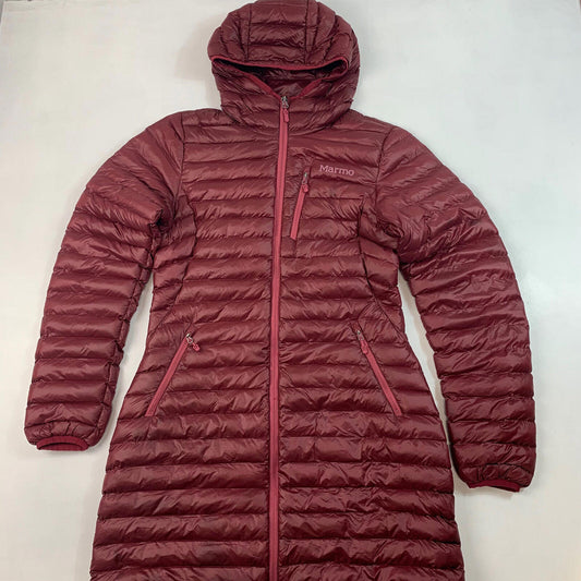 Womens MARMOT Long Puffer Coat / Purple Jacket / Medium / Quilted Parka