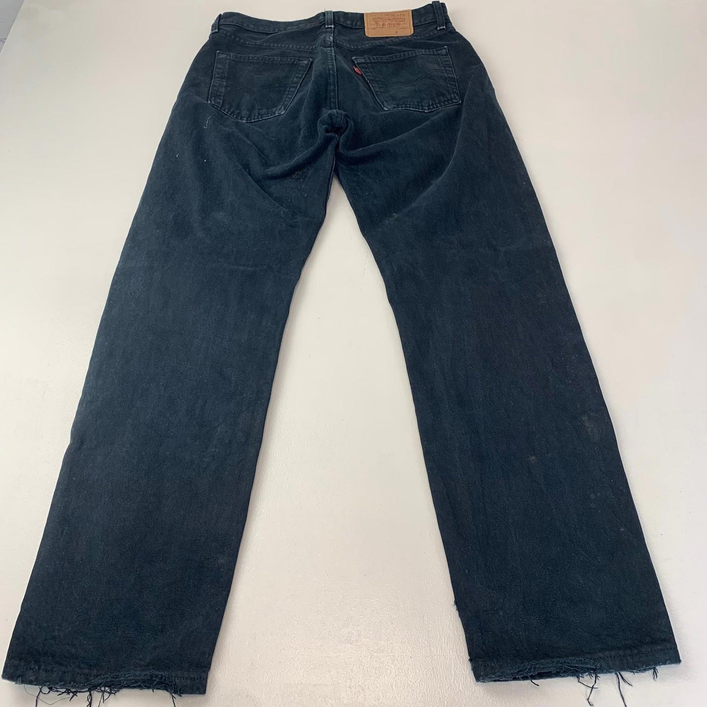 LEVI'S Straight Leg Jeans Vintage Distressed Denim Blue Mens W33 L32