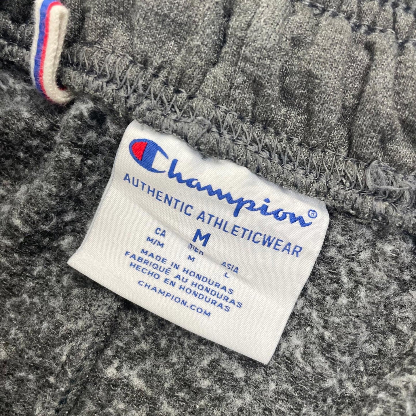 Champion Athletic Joggers Drawstring Cuffed Grey Logo Men M