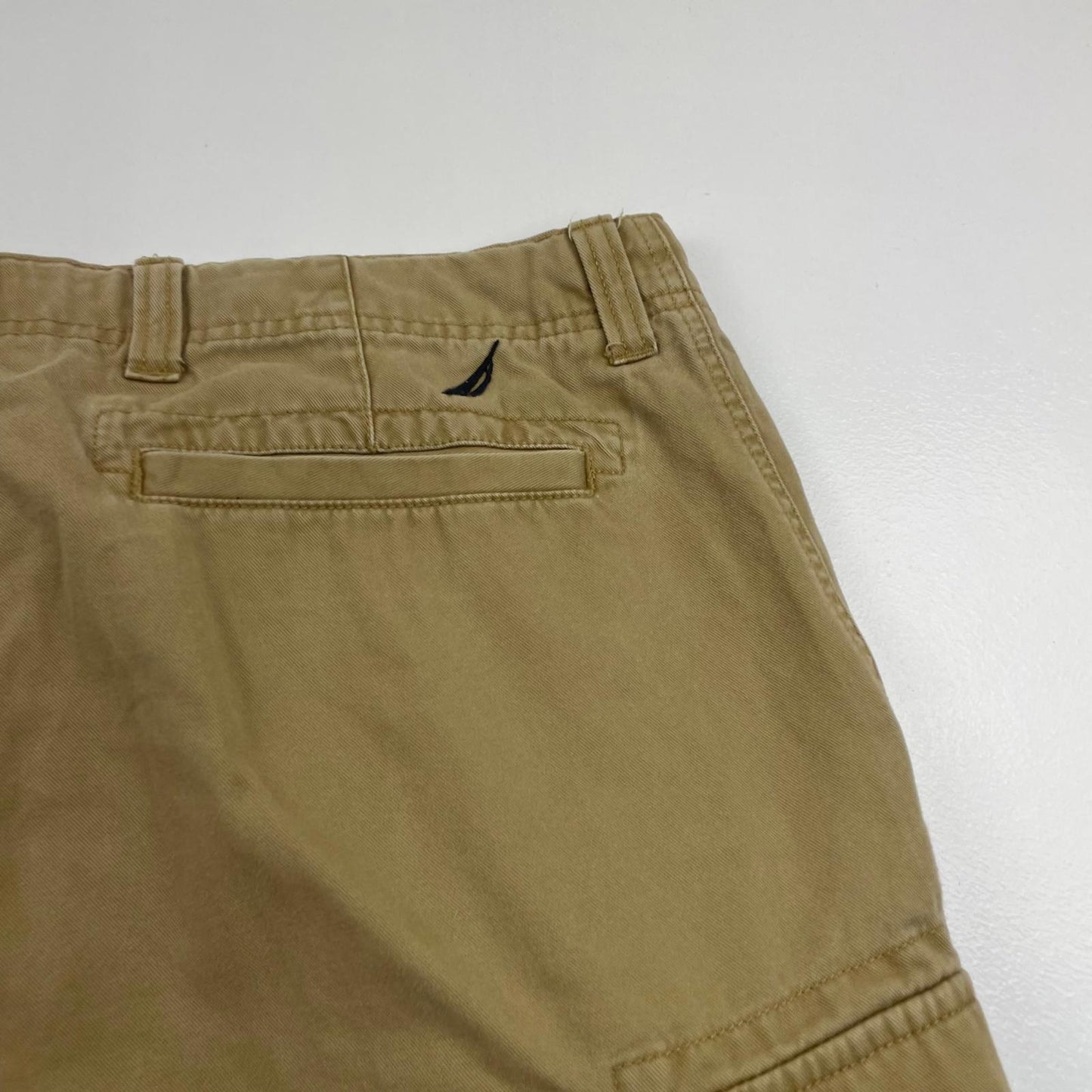 NAUTICA Clipper Cargo Shorts Relaxed Fit Beige Men 36W