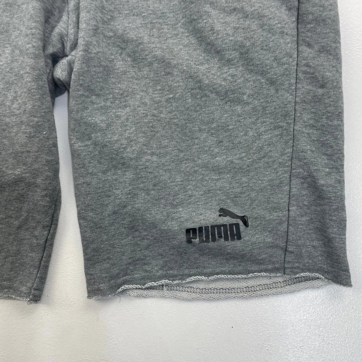 Puma Men's Sweat Shorts Athletic Casual Grey Drawstring Medium