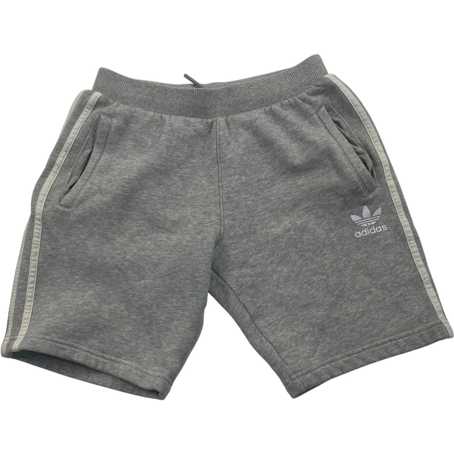 Adidas Kids Sweat Shorts Grey Elastic Waist Boys UK 11-12 M