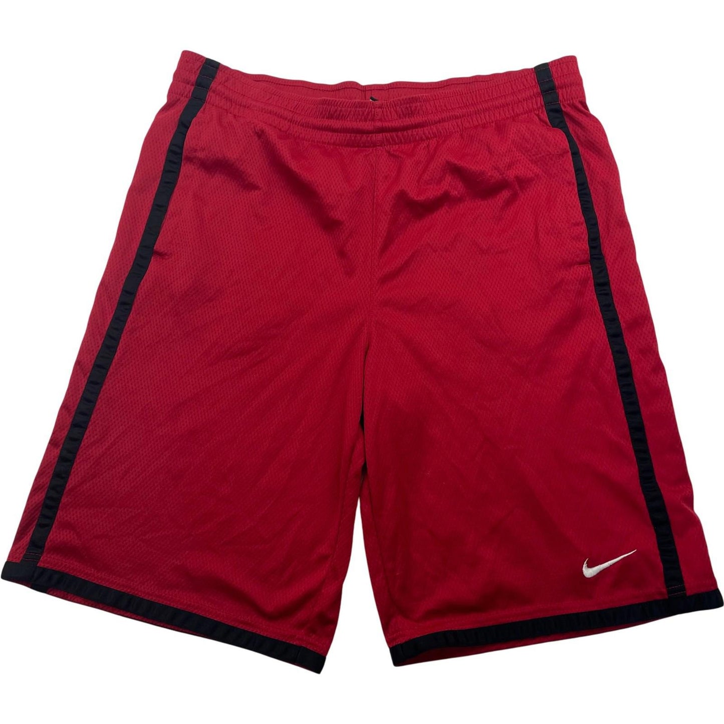 Nike Dri-FIT Athletic Shorts Quick Dry Red Black Mens XL
