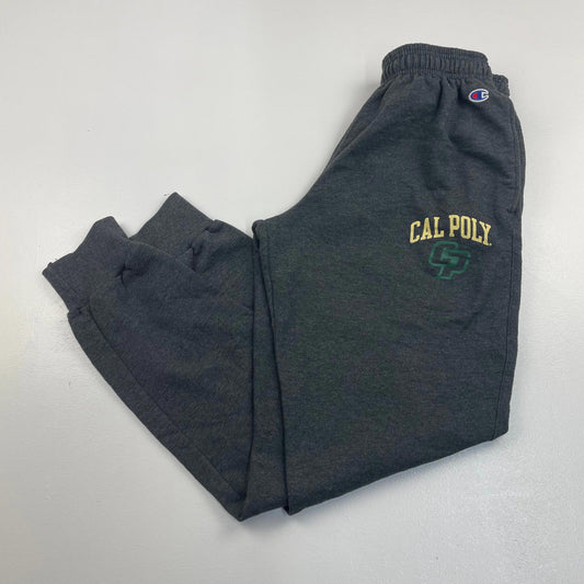 Mens CHAMPION Dark Grey USA Cal Poly Joggers , NFL , Size Medium