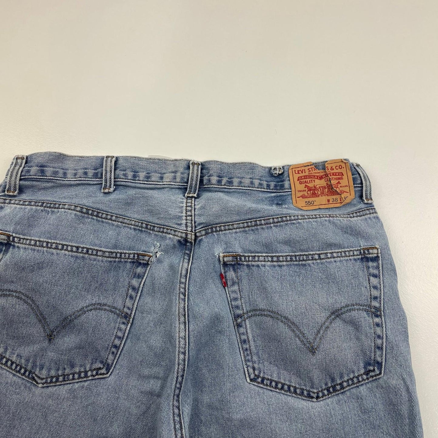 LEVI'S 550 RELAXED FIT Vintage Denim Jeans Mid 90s Blue Mens 38x32