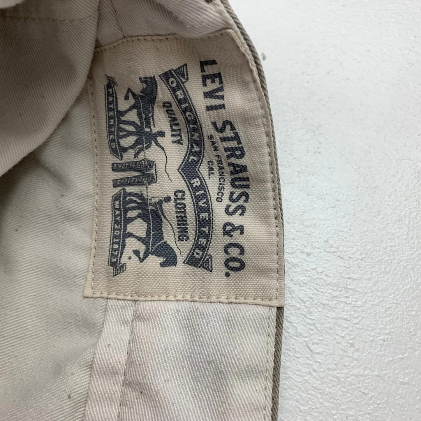 Levi's Chino Trousers Straight Classic Beige Mens 32x34