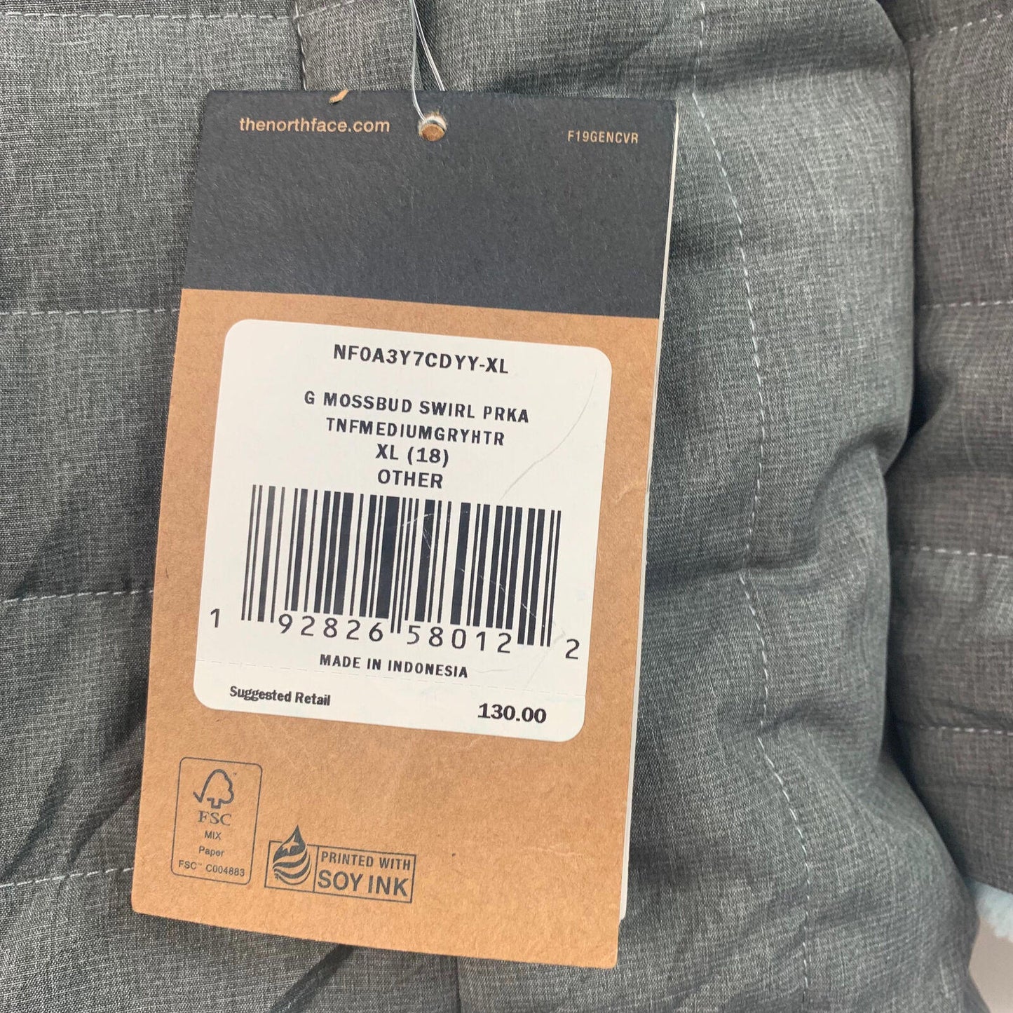 Girls XL THE NORTH FACE Jacket With Soft Fleece Liner / Grey / BNWT / RRP £130