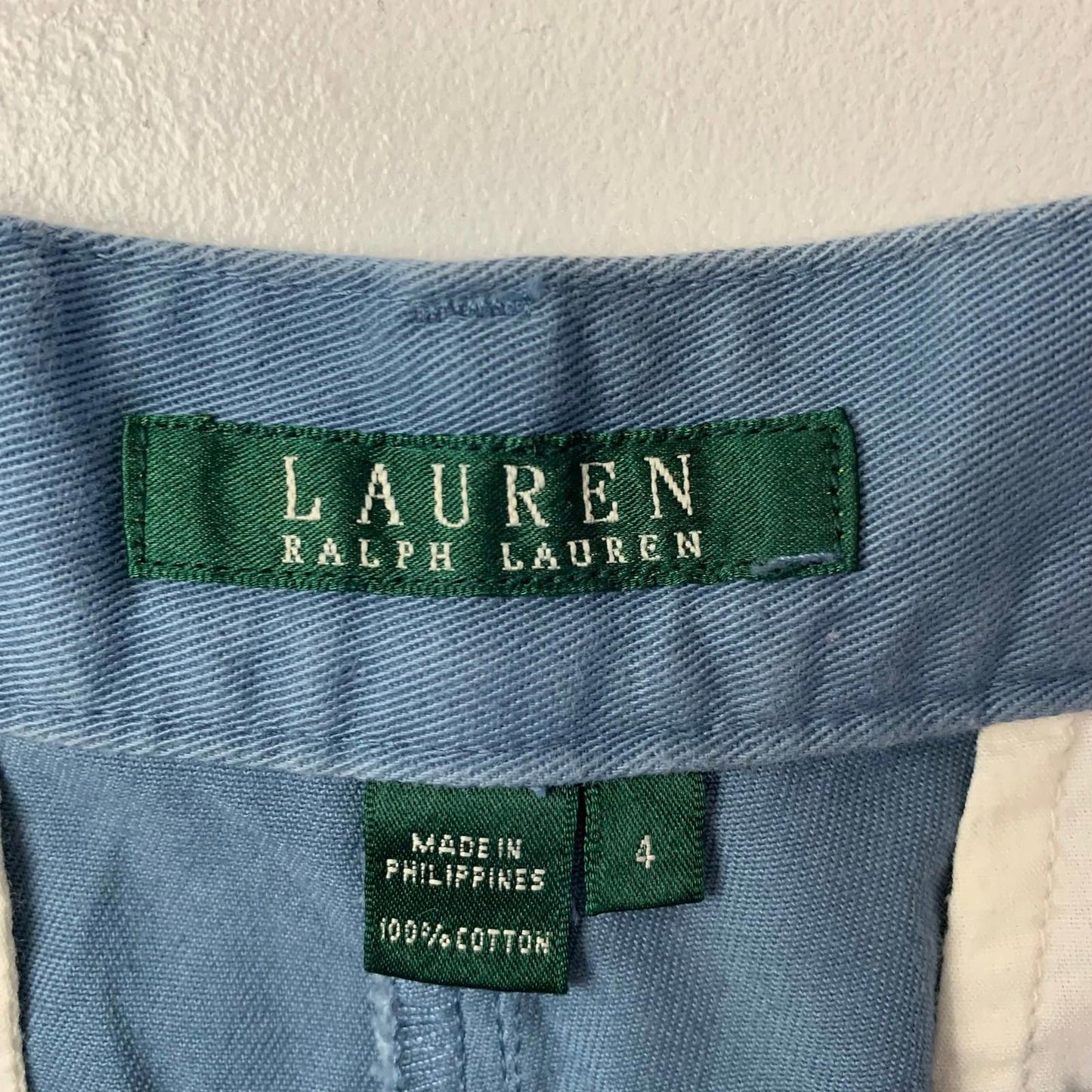 Lauren Ralph Lauren Women's Chino Bermuda Shorts Blue Cotton USA 4 UK 8