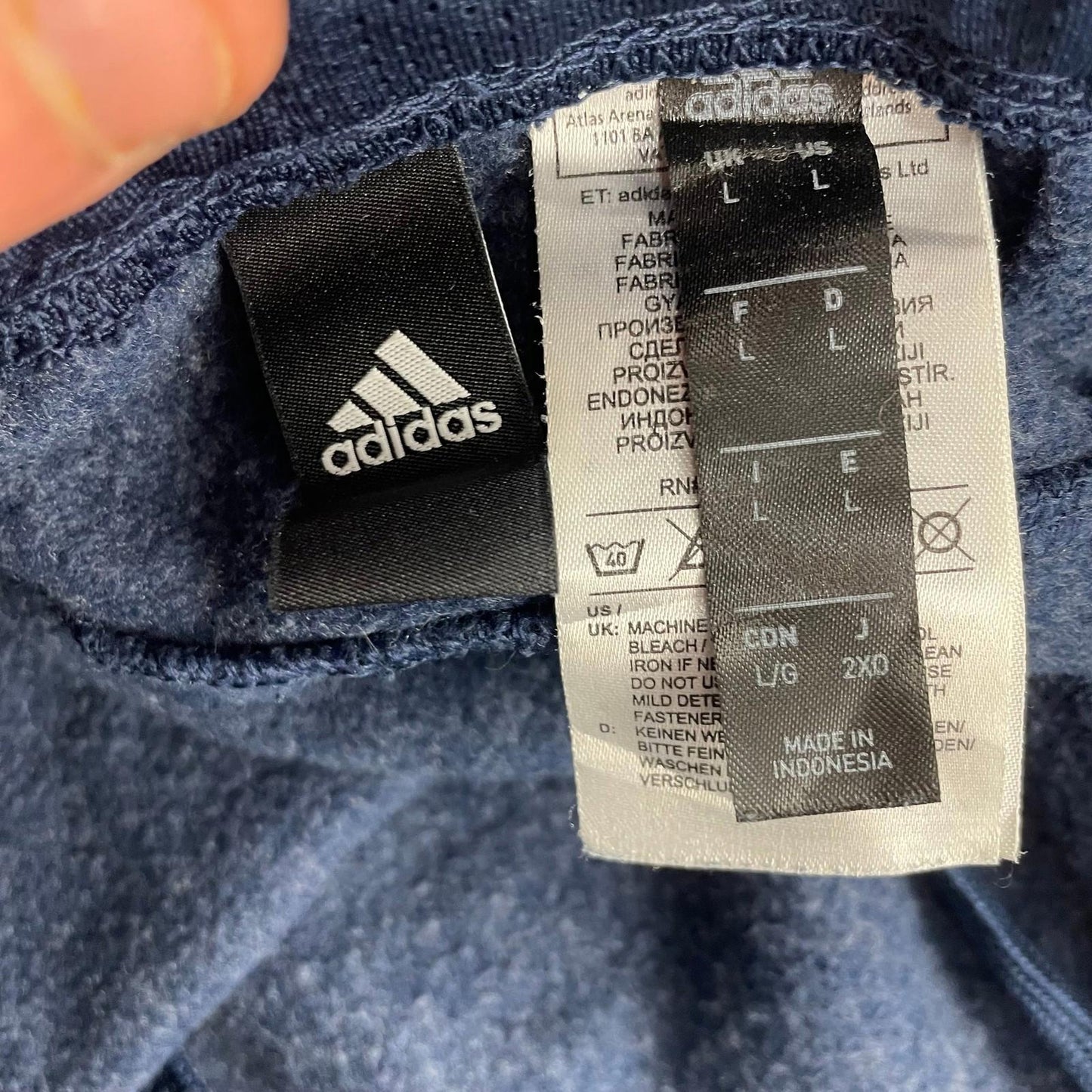 Adidas Men’s Shorts Drawstring Athletic Fit Blue Casual Size L