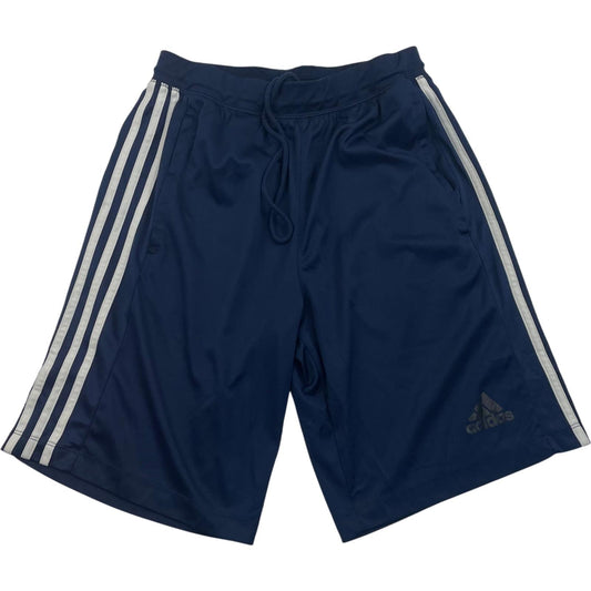 ADIDAS Climalite Shorts Athletic Striped Logo Blue Mens Small