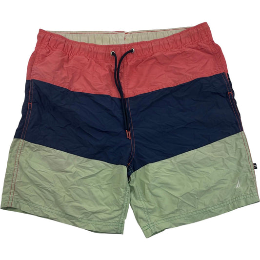 NAUTICA Swim Shorts Multicoloured Colour Block Mens L