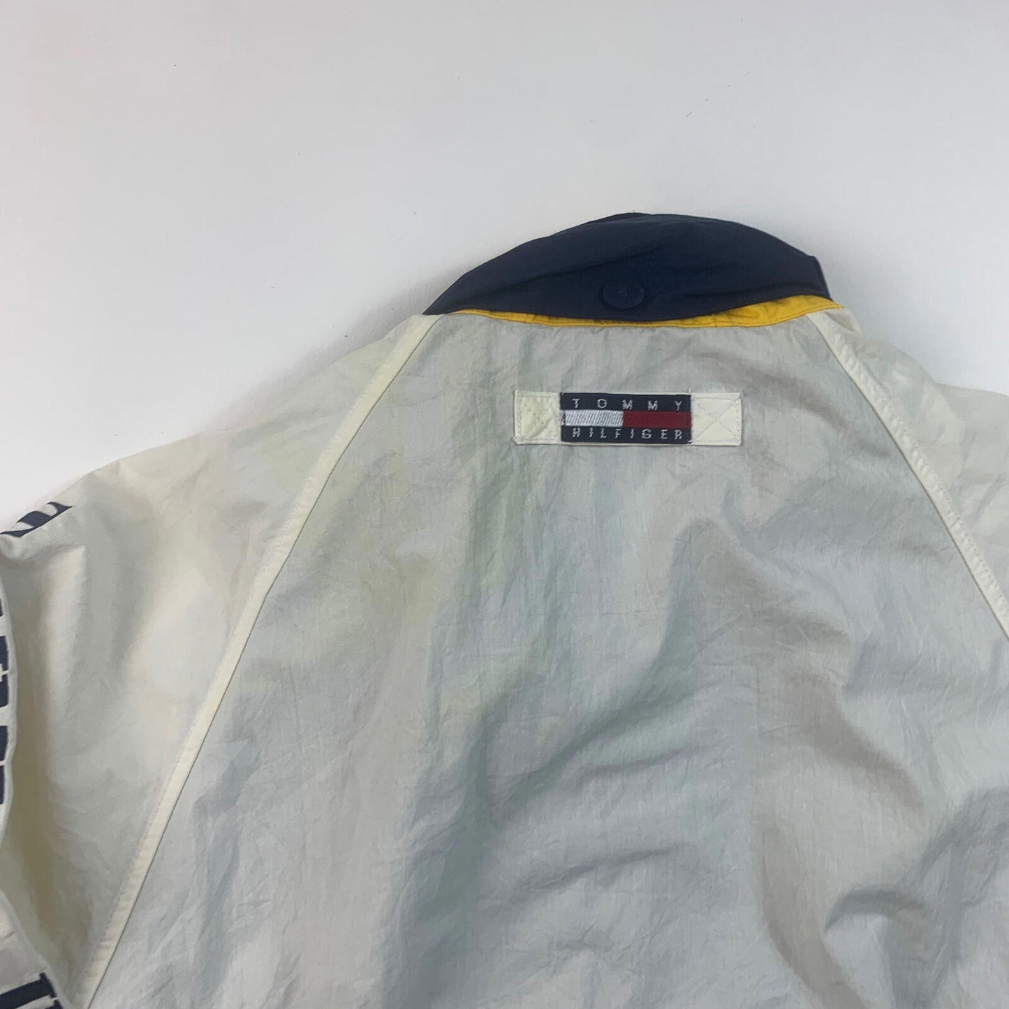 Men’s Vintage TOMMY HILFIGER Sailing Jacket / 90’s / Off White / Small / Spellou