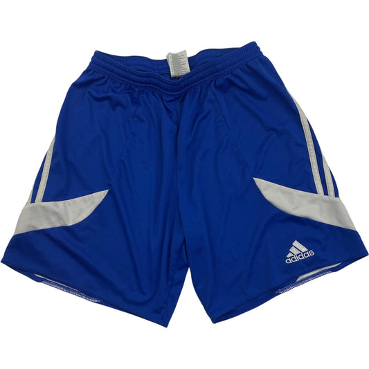 ADIDAS Athletic Shorts Blue White Stripe Mens Medium UK M