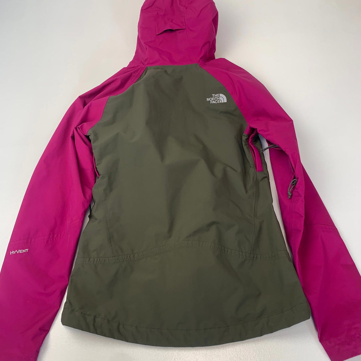 Women’s THE NORTH FACE Hyvent Jacket / Green & Pink / XS / Hiking / Walking