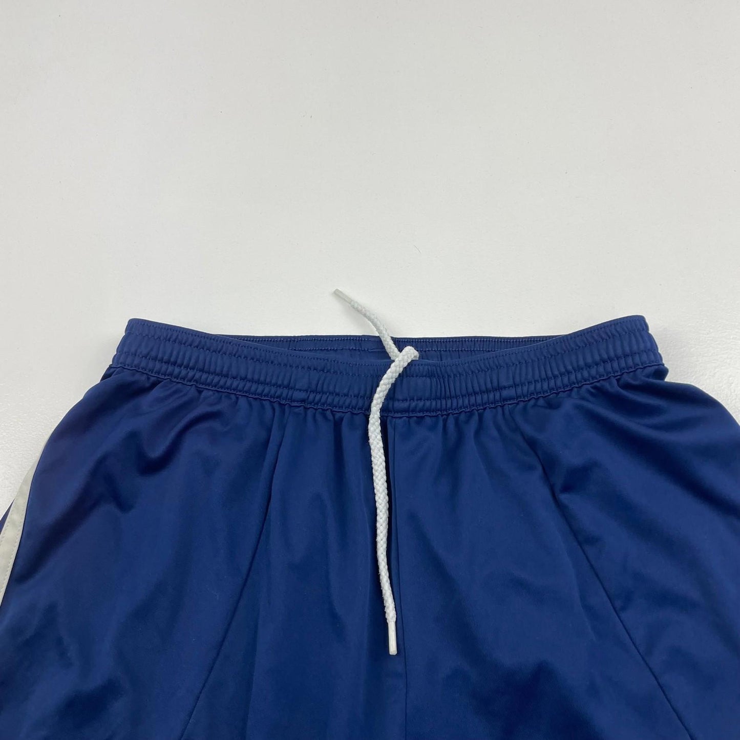 ADIDAS Activewear Shorts Athletic Blue White Stripe Drawstring Mens S