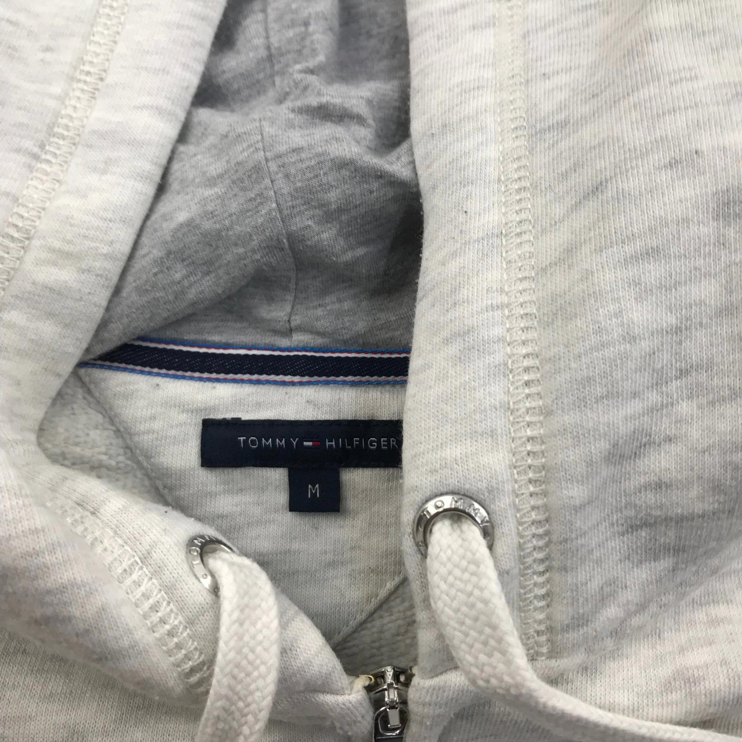 Womens TOMMY HILFIGER Light Grey Full Zip Hoodie , Size M