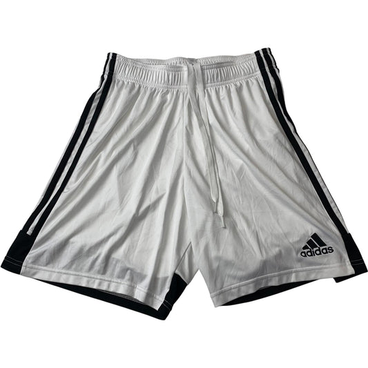 ADIDAS AEROREADY Activewear Shorts White Black Stripe Mens UK M