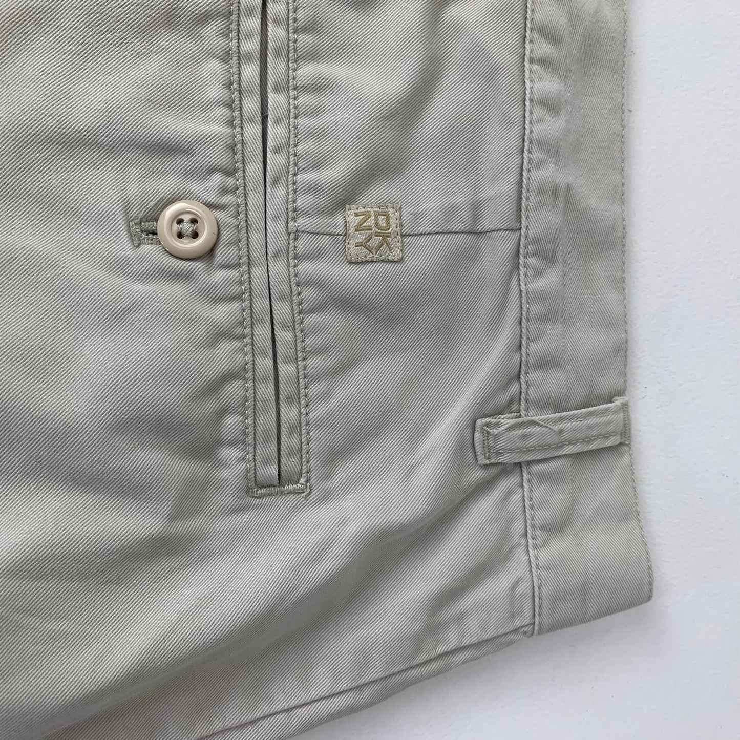 DKNY Chino Straight Leg Trousers Beige Casual Mens 34W 32L