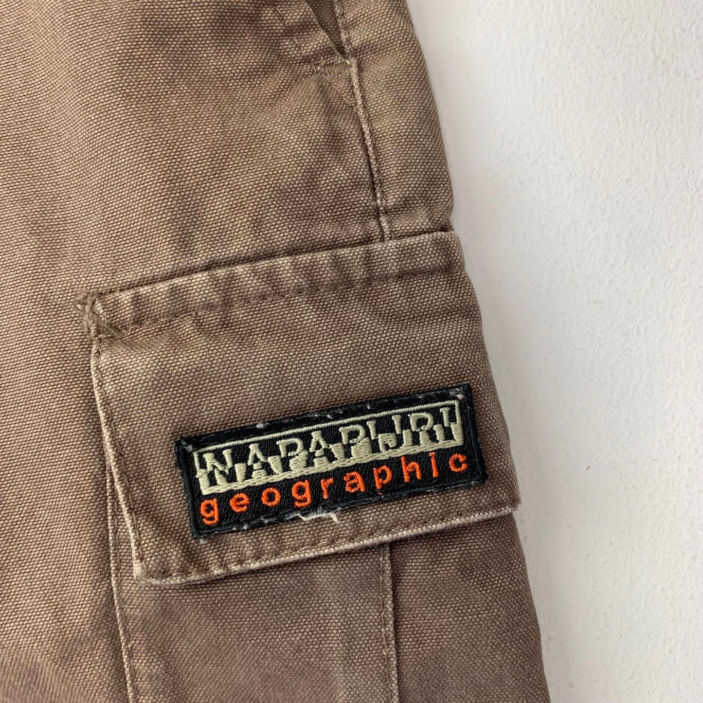 Napapijri Cargo Shorts Utility Brown Outdoor Hiking Mens 30