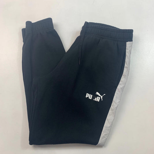 Mens PUMA Jogging Bottoms / Large / Black & White / Sweatpants / Joggers