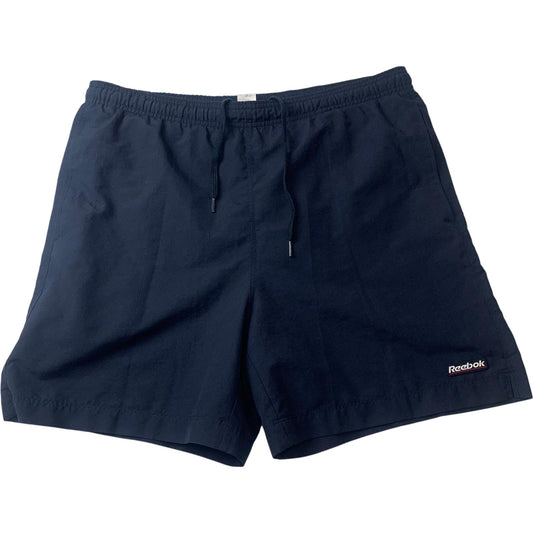 REEBOK Athletic Shorts Drawstring Navy Blue Mens S