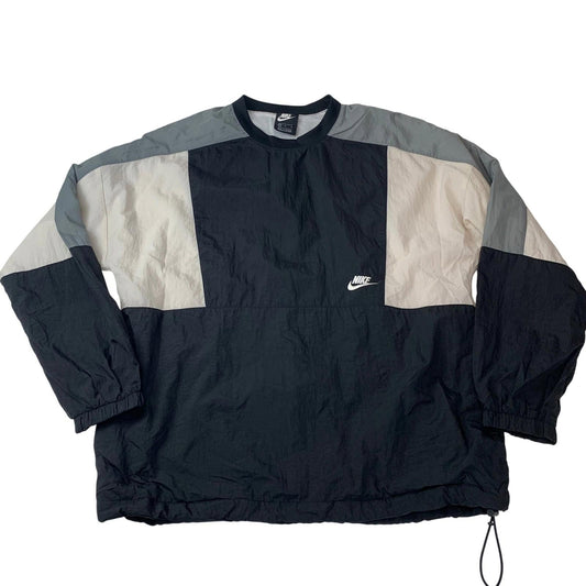Nike Windbreaker Jacket Colourblock Black Grey White Womens M