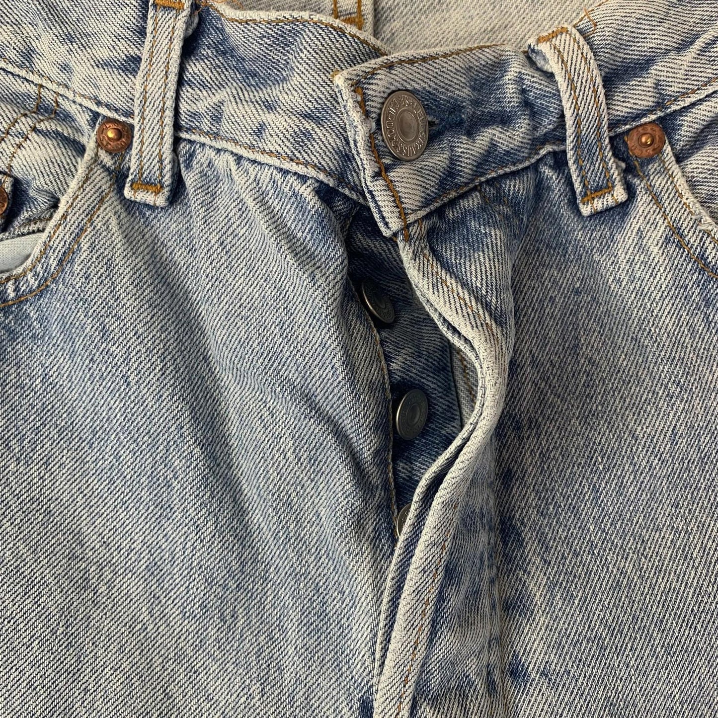 Levi's 550 Vintage Straight Leg Light Blue Jeans Mens 30 X 28