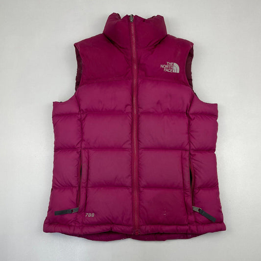 Women’s THE NORTH FACE Purple 700 Puffer Jacket Gilet , Down Fill , Size XS