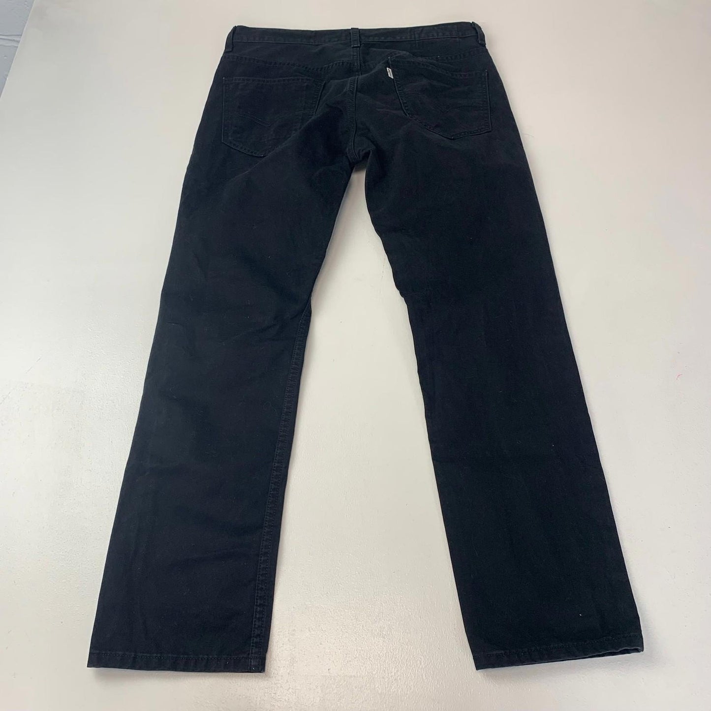 Levi's Original Chino Straight Leg Black Trousers Mens 33x30